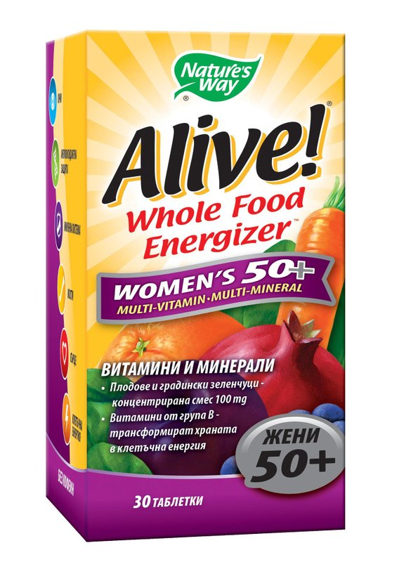 Alive Women’s 50+ Multi/ Aлайв Мултивитамини За Жени 50+, 30 таблетки